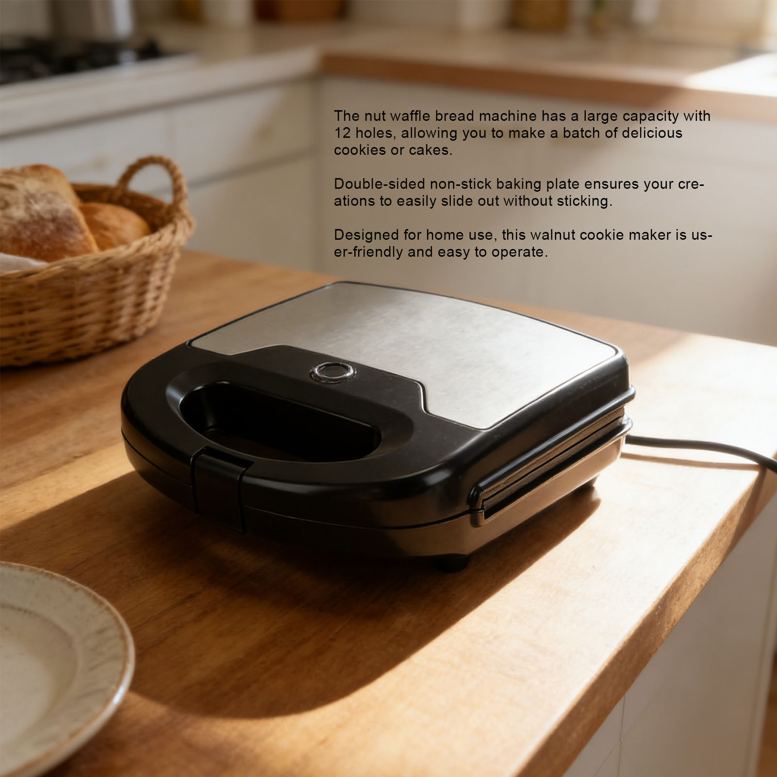 Waffle Maker Commercial - Machine à gaufres et biscuits électriques