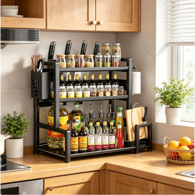 Commercial Kitchen Knife Holder - Organisateur d'épices de cuisine, étagère à