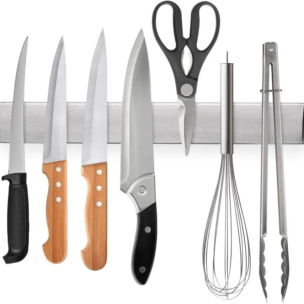 Commercial Kitchen Knife Holder - Support de couteaux magnétique en acier