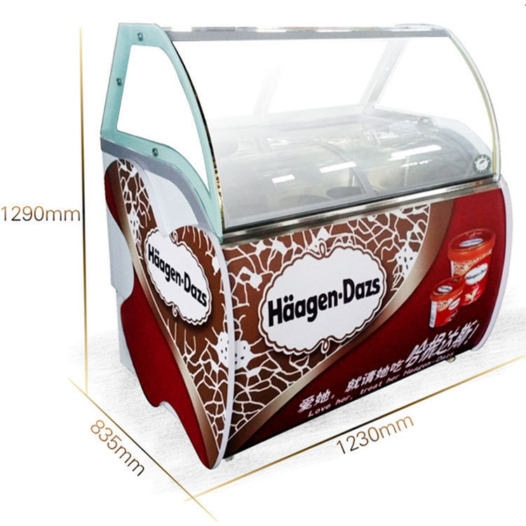 Commercial Chest Freezer - Vitrine Réfrigérée Commerciale QDMECH pour Crèmes