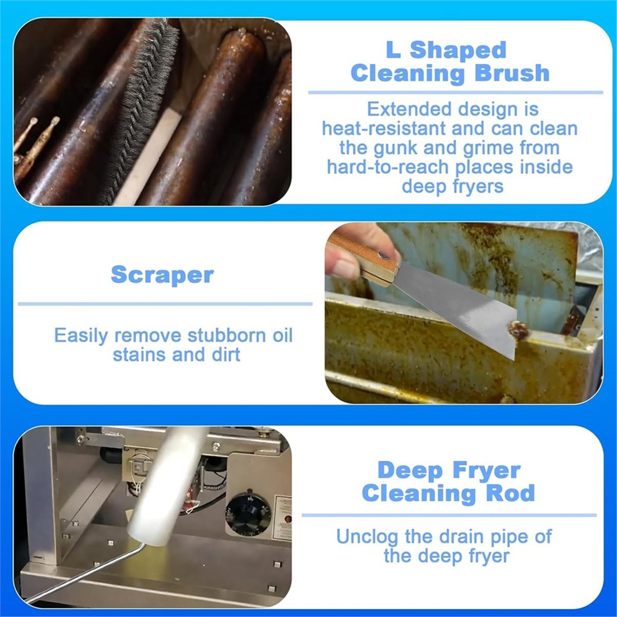 Outils de nettoyage pour frite - Kitchen Cleaner Commercial avis et prix