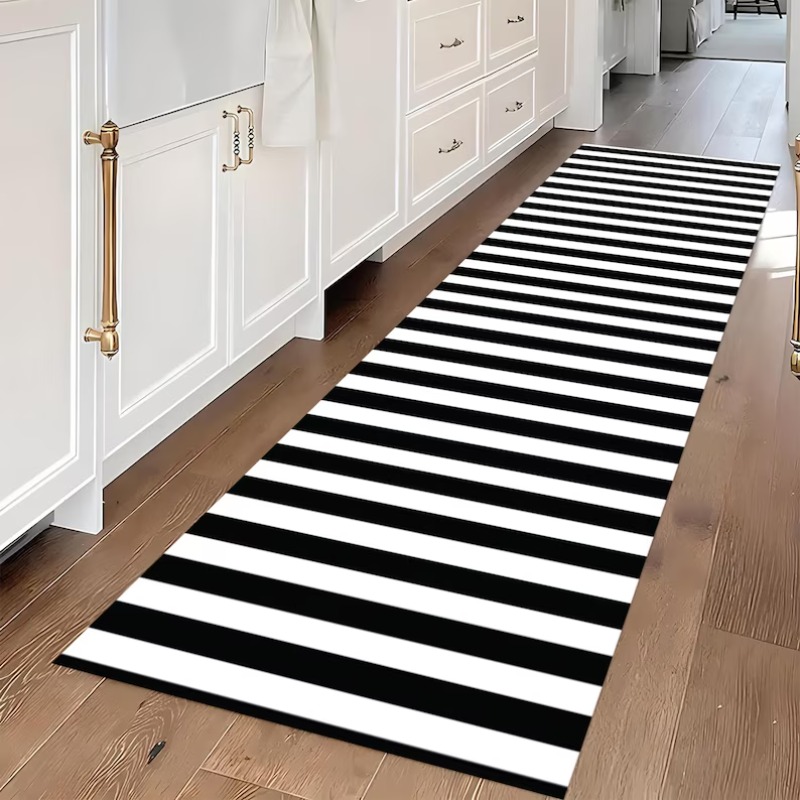 Tapis de couloir à rayures noi - Commercial Kitchen Mats avis et prix
