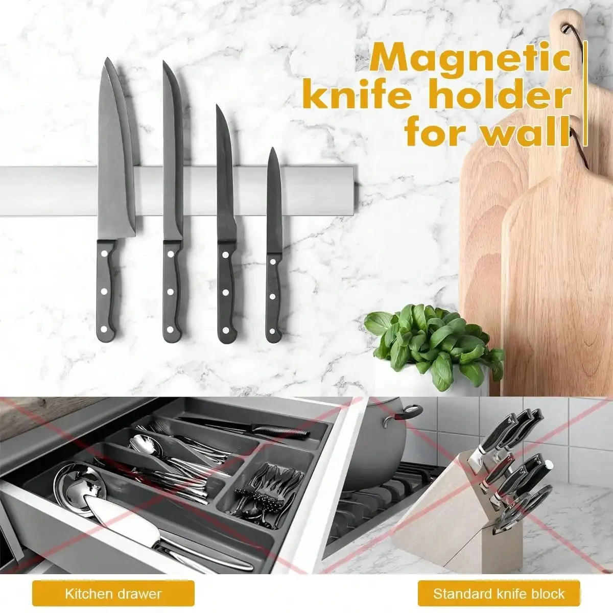 Leeseph Porte-couteau magnétiq - Commercial Kitchen Knife Holder avis et prix